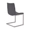 Armen Living April Contemporary Dining Chair in Brushed Stainless Steel Finish and Gray Faux Leather, PK2 LCAPSIBSGR - alternate 5